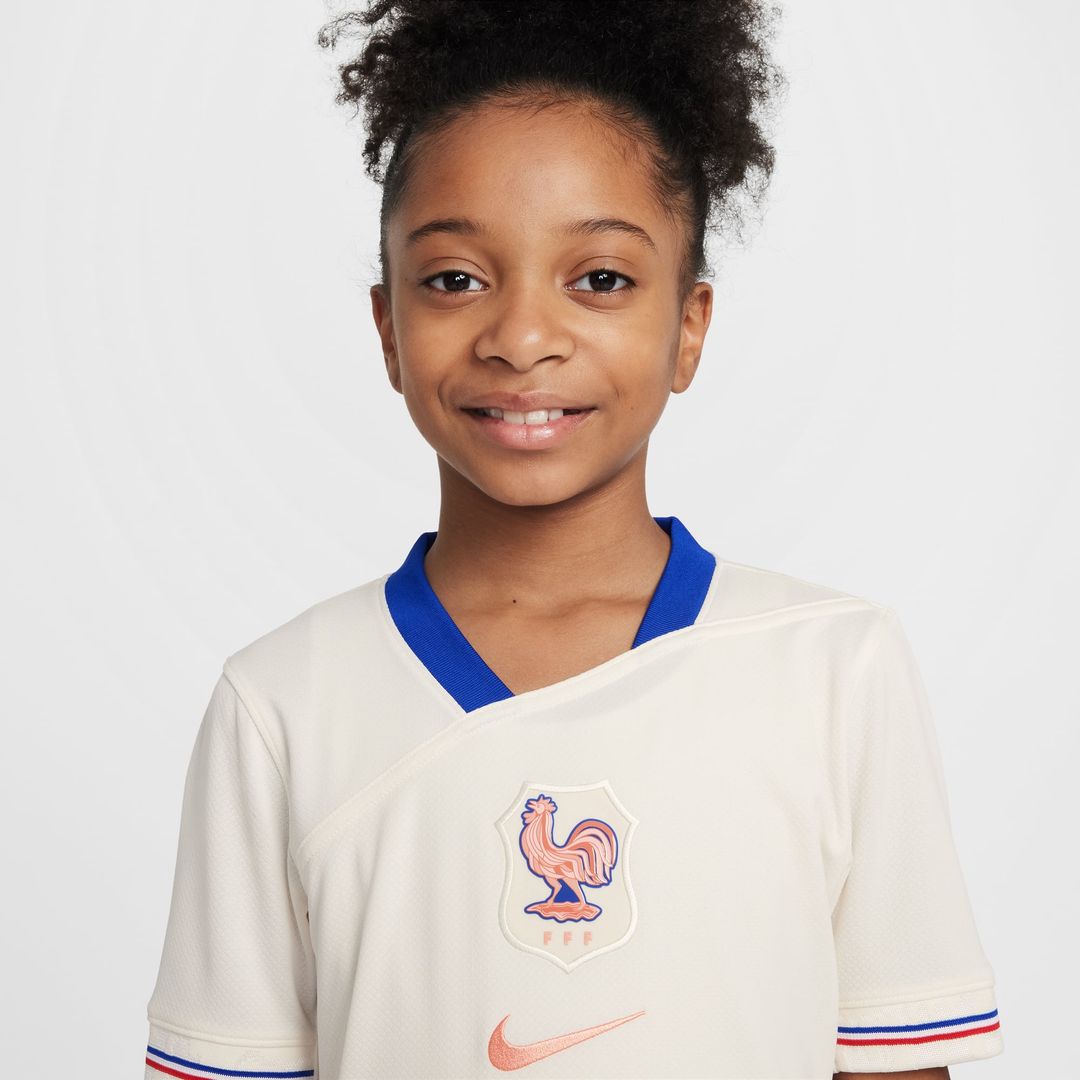 France Women's National Team Nike Youth 2025/26 Away Replica Jersey - Cream