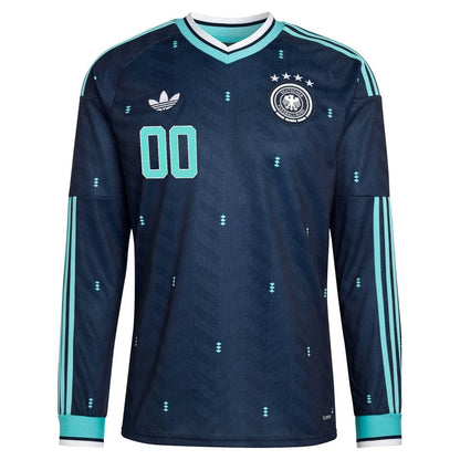 Germany National Team adidas 2026 Away Replica Long Sleeve Custom Jersey - Navy