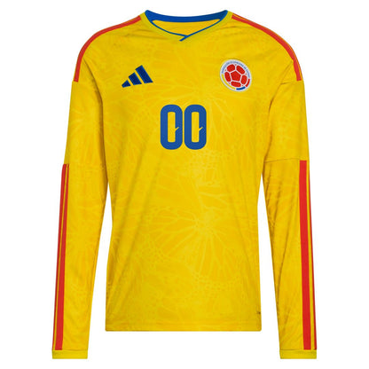 Colombia National Team adidas 2026 Away Replica Long Sleeve Custom Jersey - Turquoise