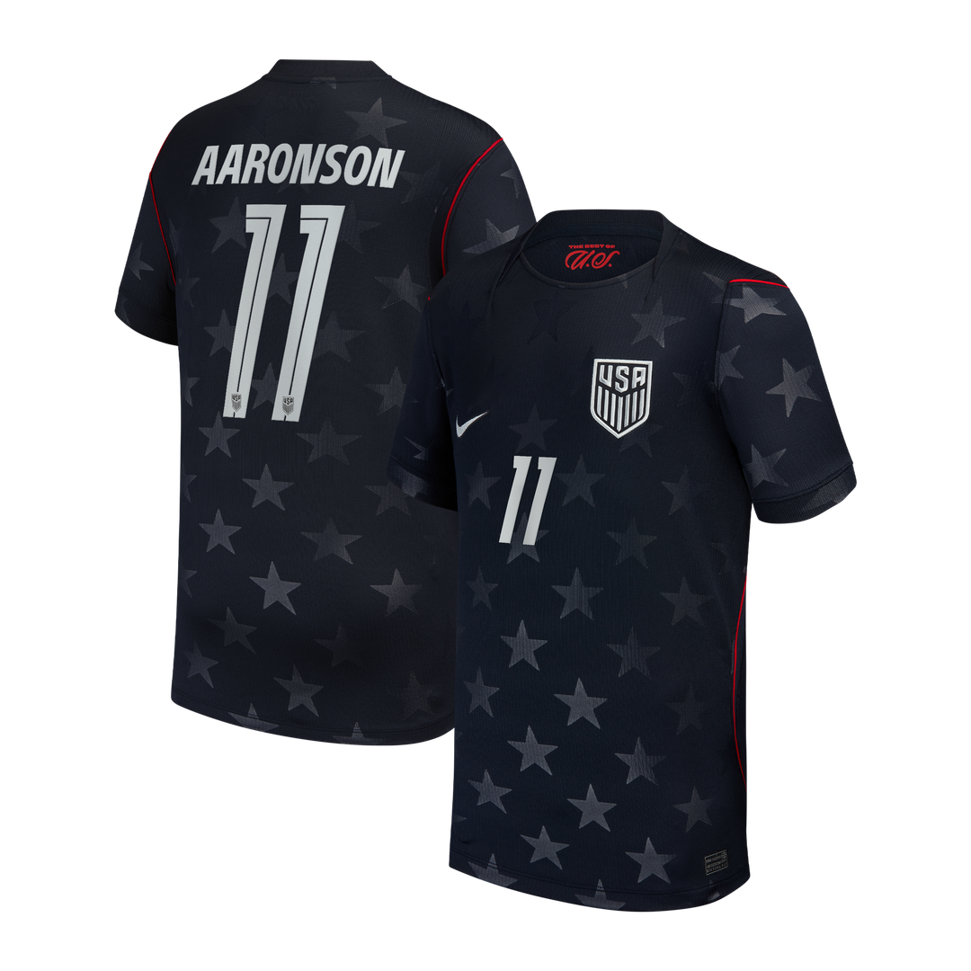 Brenden Aaronson USMNT Nike Youth 2026/27 Away Stadium Replica Jersey - Blue