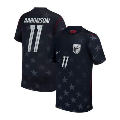 Brenden Aaronson USMNT Nike Youth 2026/27 Away Stadium Replica Jersey - Blue