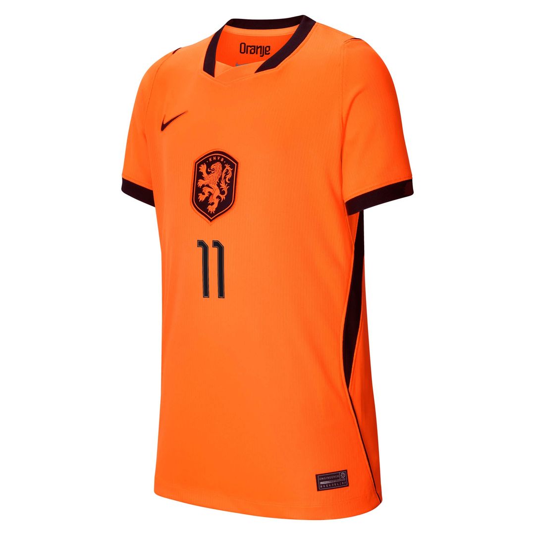 Cody Gakpo Netherlands National Team Nike Youth 2026 Away Stadium Replica Jersey - White