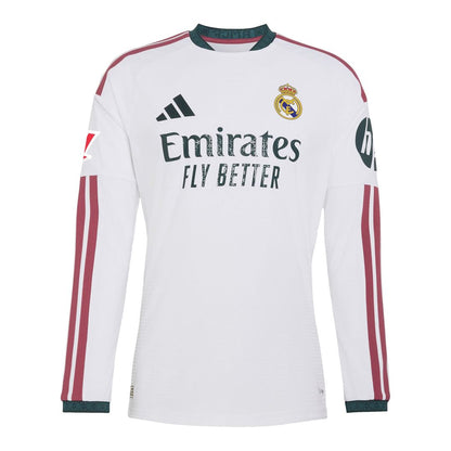 Real Madrid adidas 2026/27 Home On-Field Authentic Custom Long Sleeve Jersey - White