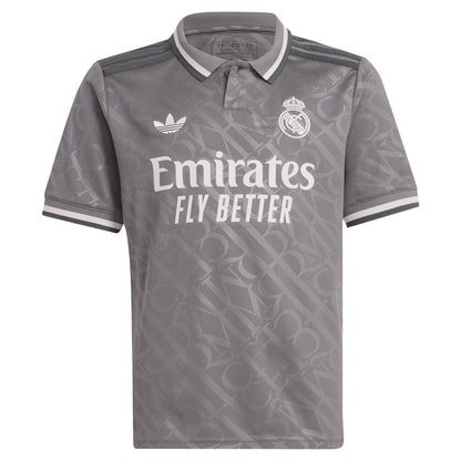Jude Bellingham Real Madrid adidas Originals Youth 2024/25 Third Replica Player Jersey - Charcoal