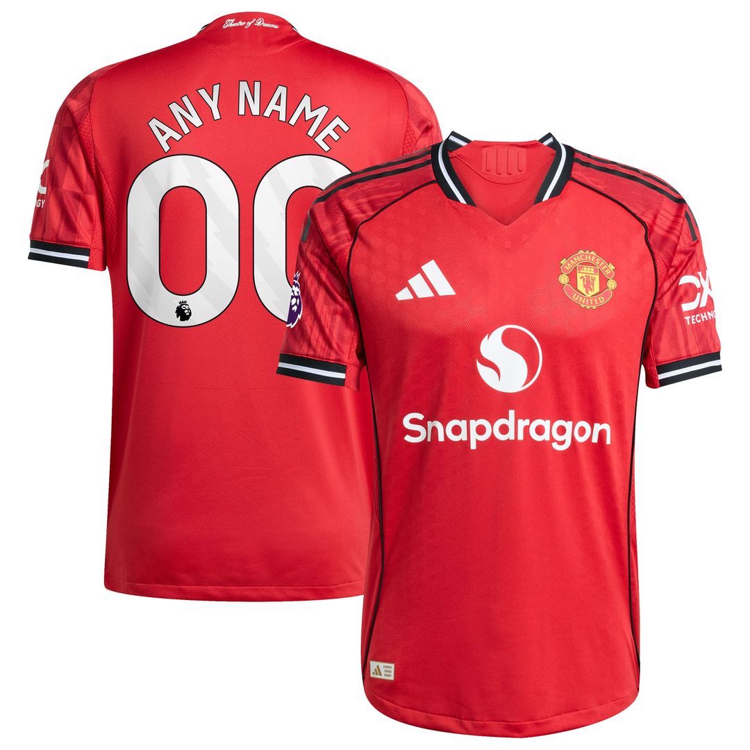 Manchester United adidas Home 2025/26 Custom Authentic Jersey - Red