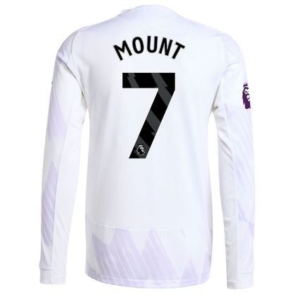 Mason Mount Manchester United adidas 2025/26 Away Authentic Long Sleeve Player Jersey - White