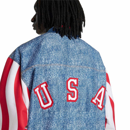 adidas USA 1994 Denim Graphic Full-Zip Track Jacket - Blue