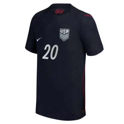 Folarin Balogun USMNT Nike Youth 2026 Away Match Authentic Jersey - Blue
