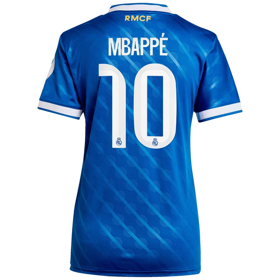 Kylian Mbappé Real Madrid adidas Women's 2025/26 Third Replica Player Jersey - Blue