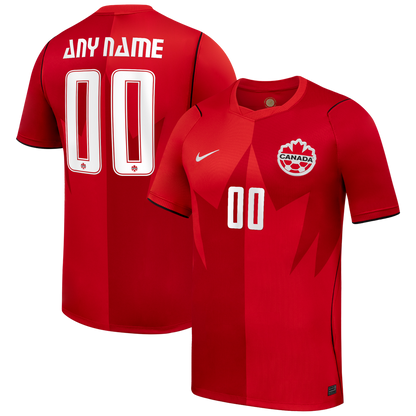 Canada Soccer Nike 2026 Home Stadium Replica Custom Jersey - Red