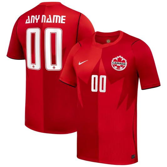 Canada Soccer Nike 2026 Home Stadium Replica Custom Jersey - Red