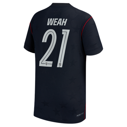 Timothy Weah USMNT Nike Youth 2026 Away Match Authentic Jersey - Blue