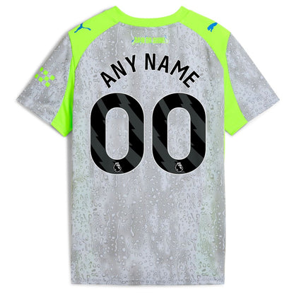 Manchester City Puma Youth 2025/26 Third Replica Custom Jersey - Green/Neon Green