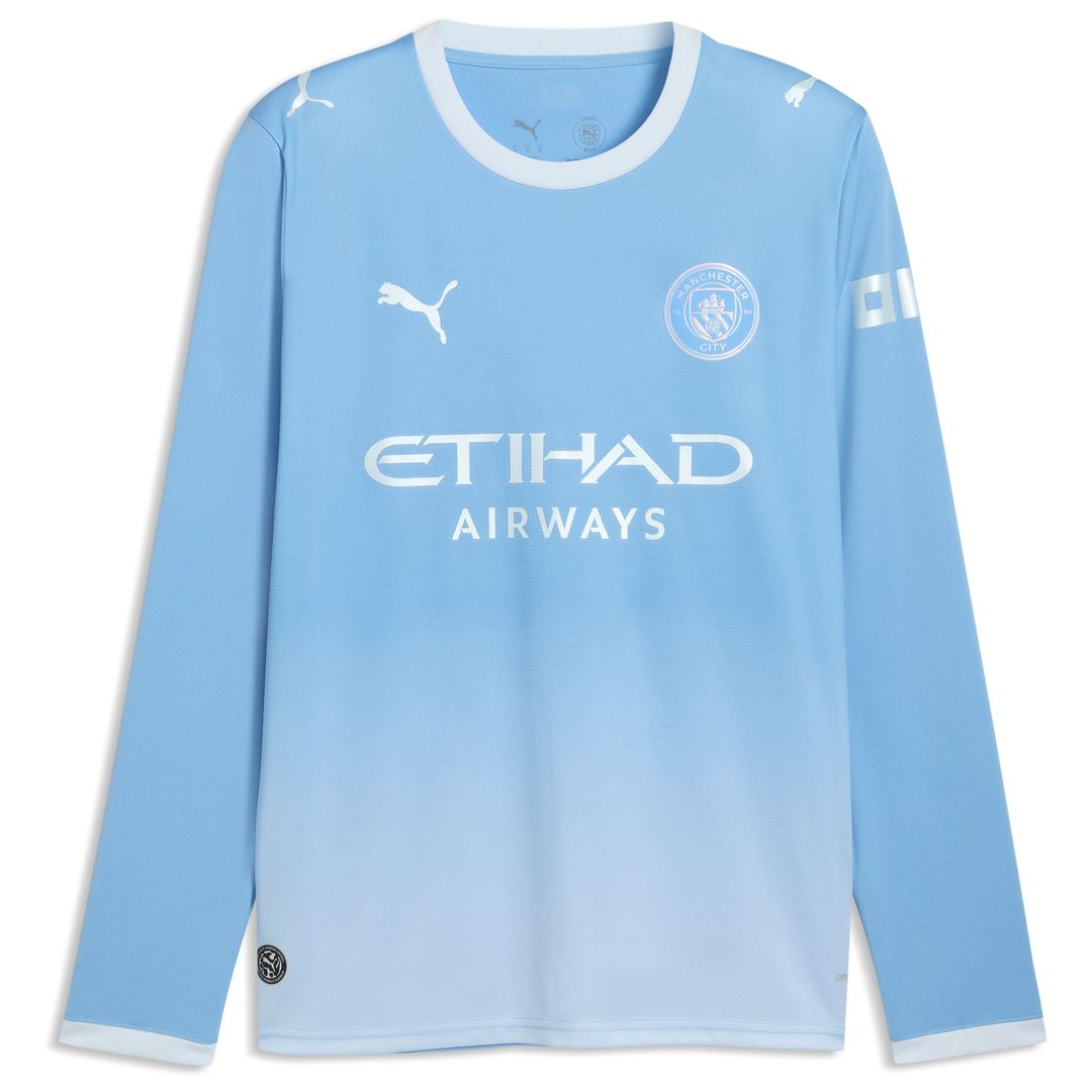 Manchester City Puma 2026/27 Home Replica Long Sleeve Jersey - Light Blue
