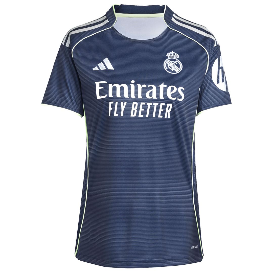 Real Madrid adidas Women's 2025/26 Away Replica Custom Jersey - Blue