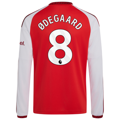 Martin Ødegaard Arsenal adidas Youth 2026/27 Home Replica Long Sleeve Jersey - Red