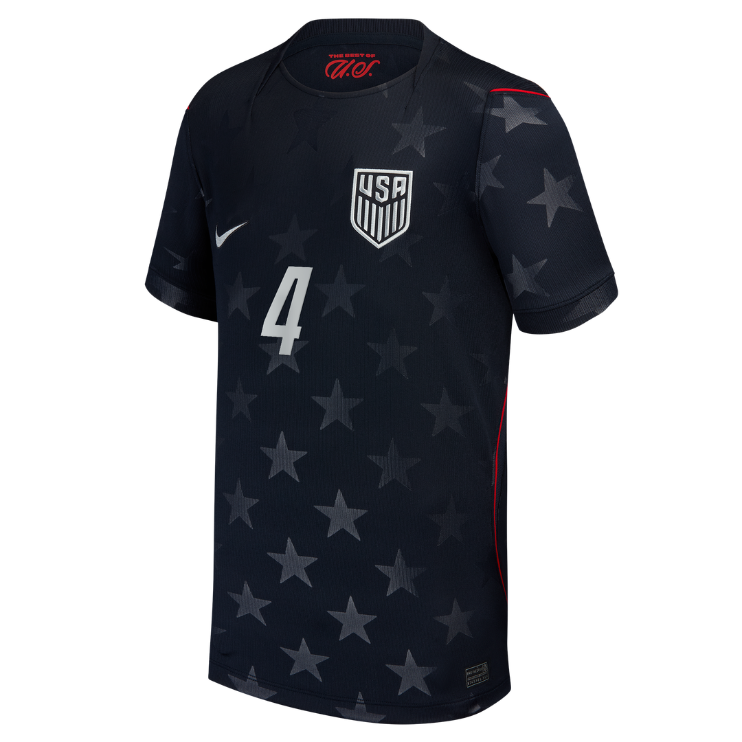 Tyler Adams USMNT Nike Youth 2026 Away Stadium Replica Jersey - Blue