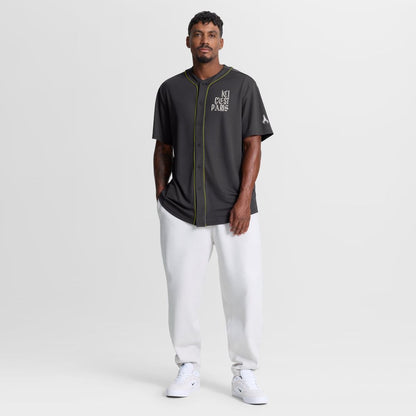 Paris Saint-Germain Fanatics Oversized Baseball Jersey - Charcoal