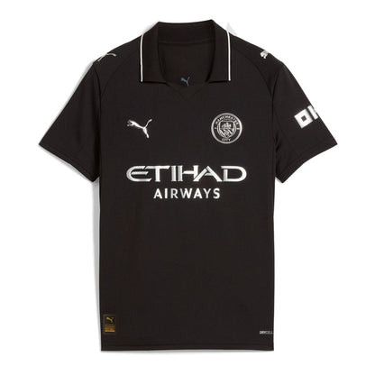 Manchester City Puma Youth 2025/26 Away Replica Custom Jersey - Black