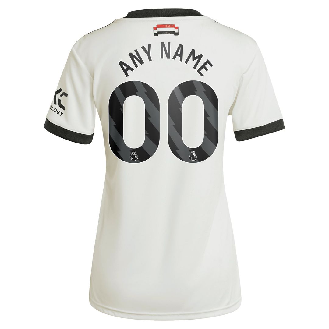 Manchester United adidas Originals Women's 2024/25 Third Custom Replica Jersey - Cream