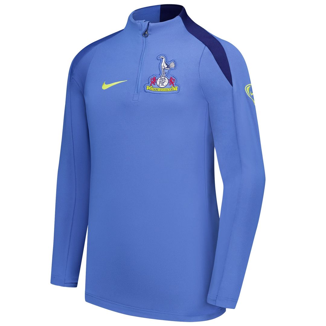 Tottenham Hotspur Nike Youth 2025/26 Strike Drill Quarter-Zip Dri-FIT Long Sleeve Top - Blue