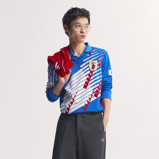 Japan National Team adidas 1993 Bringback Replica Long Sleeve Jersey - Blue/White