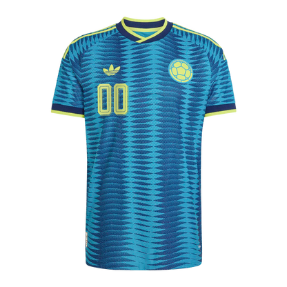 Colombia National Team adidas 2026 Away On-Field Authentic Custom Jersey - Turquoise