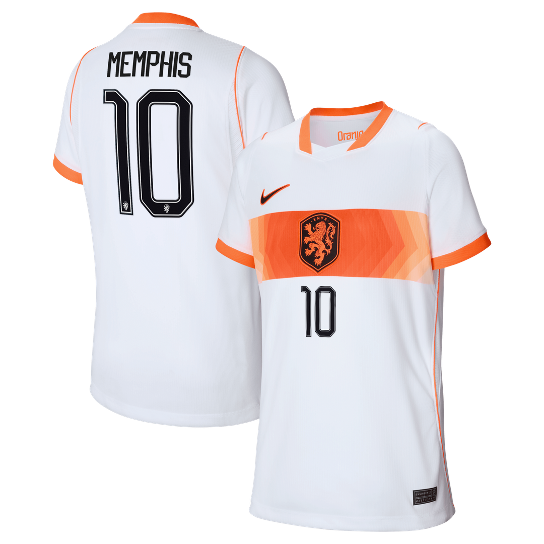 Memphis Depay Netherlands National Team Nike Youth 2026 Away Stadium Replica Jersey - White