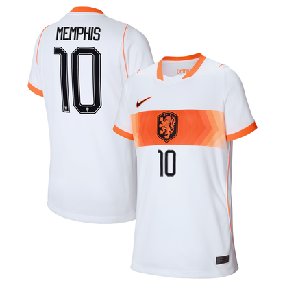 Memphis Depay Netherlands National Team Nike Youth 2026 Away Stadium Replica Jersey - White