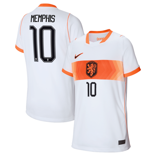 Memphis Depay Netherlands National Team Nike Youth 2026 Away Stadium Replica Jersey - White