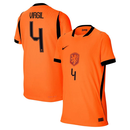 Virgil van Dijk Netherlands National Team Nike Youth 2026 Home Match Authentic Jersey - Orange