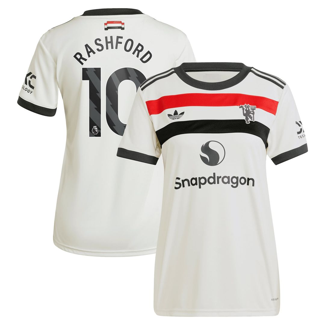 Marcus Rashford Manchester United adidas Originals Women's 2024/25 Third Replica Jersey - Cream
