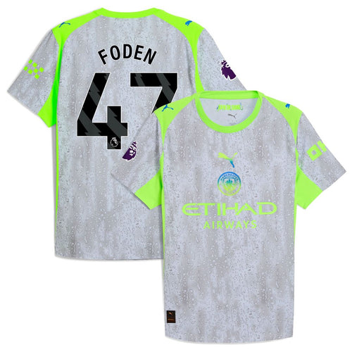 Manchester City Puma 2025/26 Third Authentic Jersey - Green/Neon Green