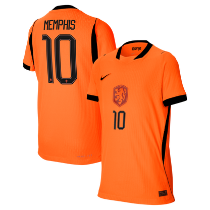 Memphis Depay Netherlands National Team Nike Youth 2026 Home Match Authentic Jersey - Orange