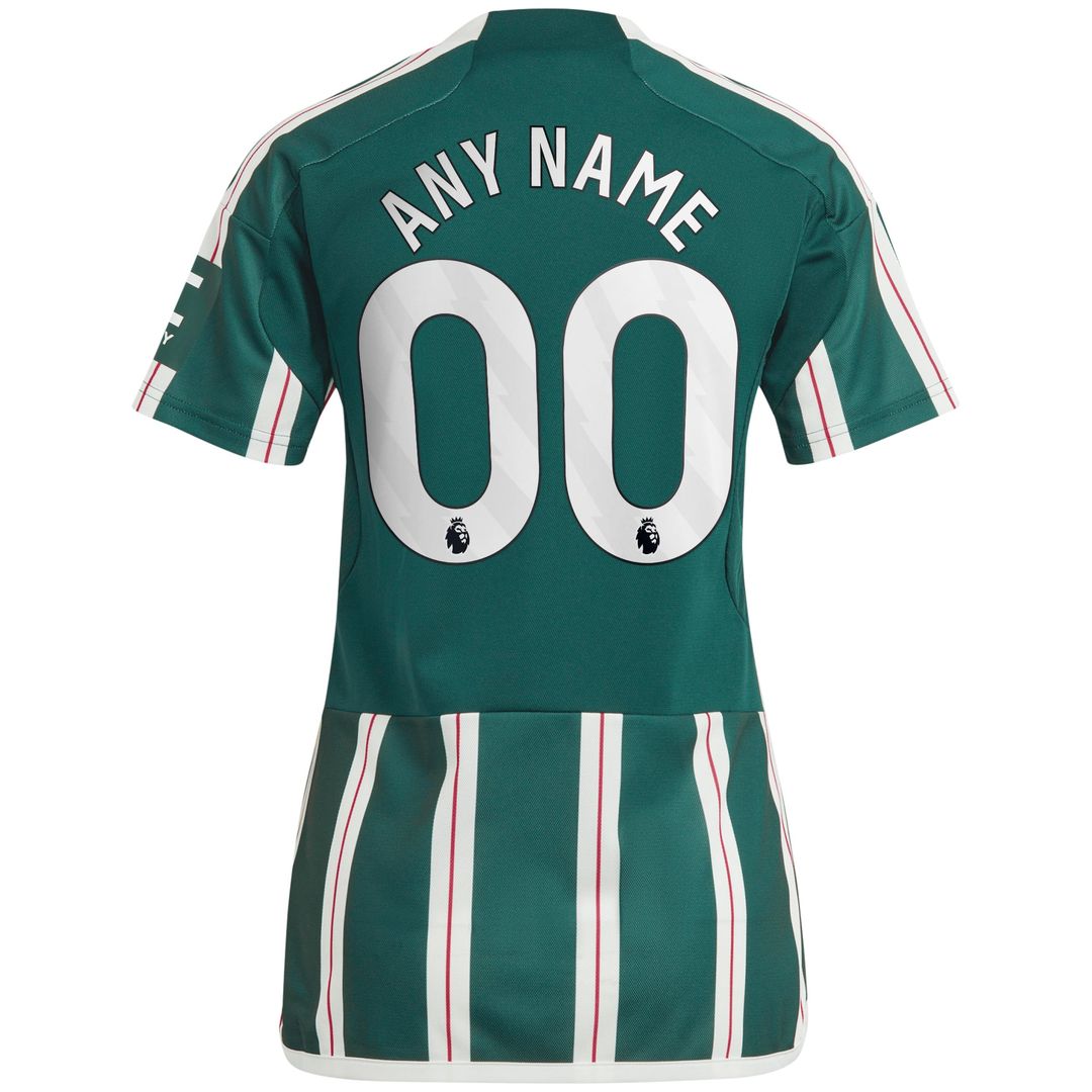 Manchester United adidas Women's 2023/24 Away Replica Custom Jersey - Green