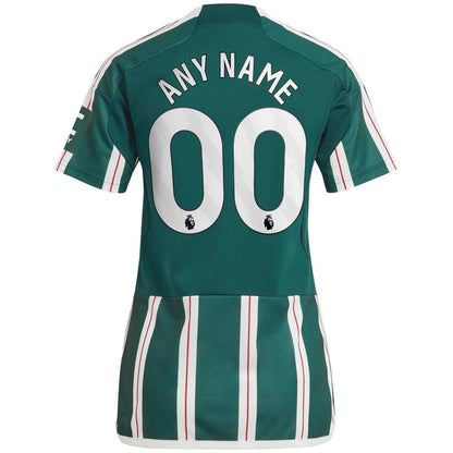 Manchester United adidas Women's 2023/24 Away Replica Custom Jersey - Green