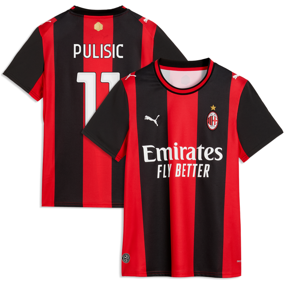Christian Pulisic AC Milan Puma Women's 2026/27 Home Replica Jersey - Black/Red