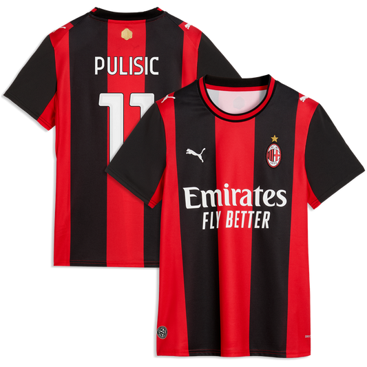 Christian Pulisic AC Milan Puma Women's 2026/27 Home Replica Jersey - Black/Red