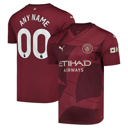 Manchester City Puma 2024/25 Third Replica Custom Jersey - Burgundy