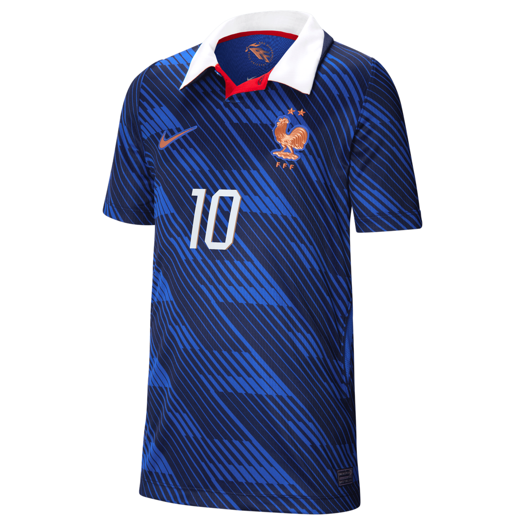 Kylian Mbappé France National Team Nike Youth 2026 Home Stadium Replica Jersey - Blue