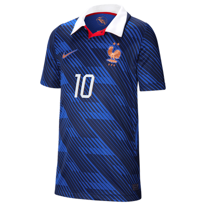 Kylian Mbappé France National Team Nike Youth 2026 Home Stadium Replica Jersey - Blue