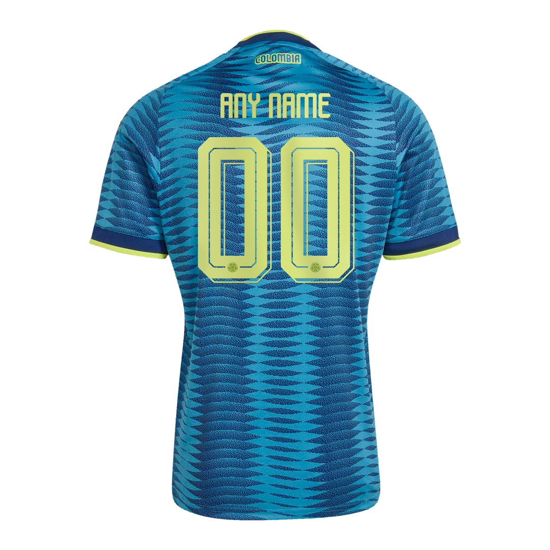 Colombia National Team adidas 2026 Away Replica Custom Jersey - Turquoise