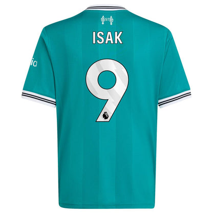 Alexander Isak Liverpool adidas Youth 2025/26 Third Replica Player Jersey - Green