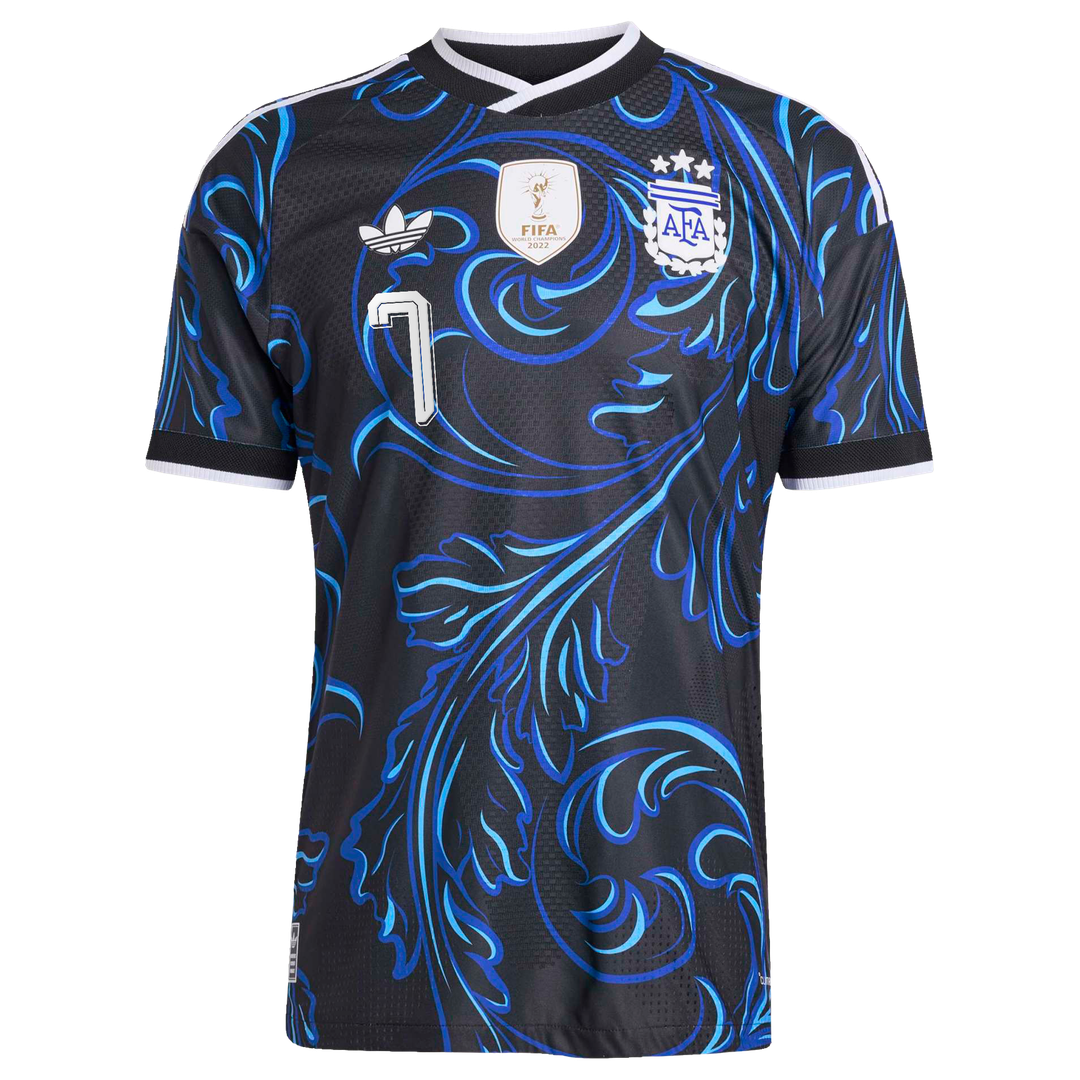 Rodrigo De Paul Argentina National Team adidas 2026 Away On-Field Authentic Jersey - Black
