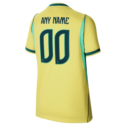Brazil National Team Nike Youth 2026 Home Stadium Replica Custom Jersey - Yellow
