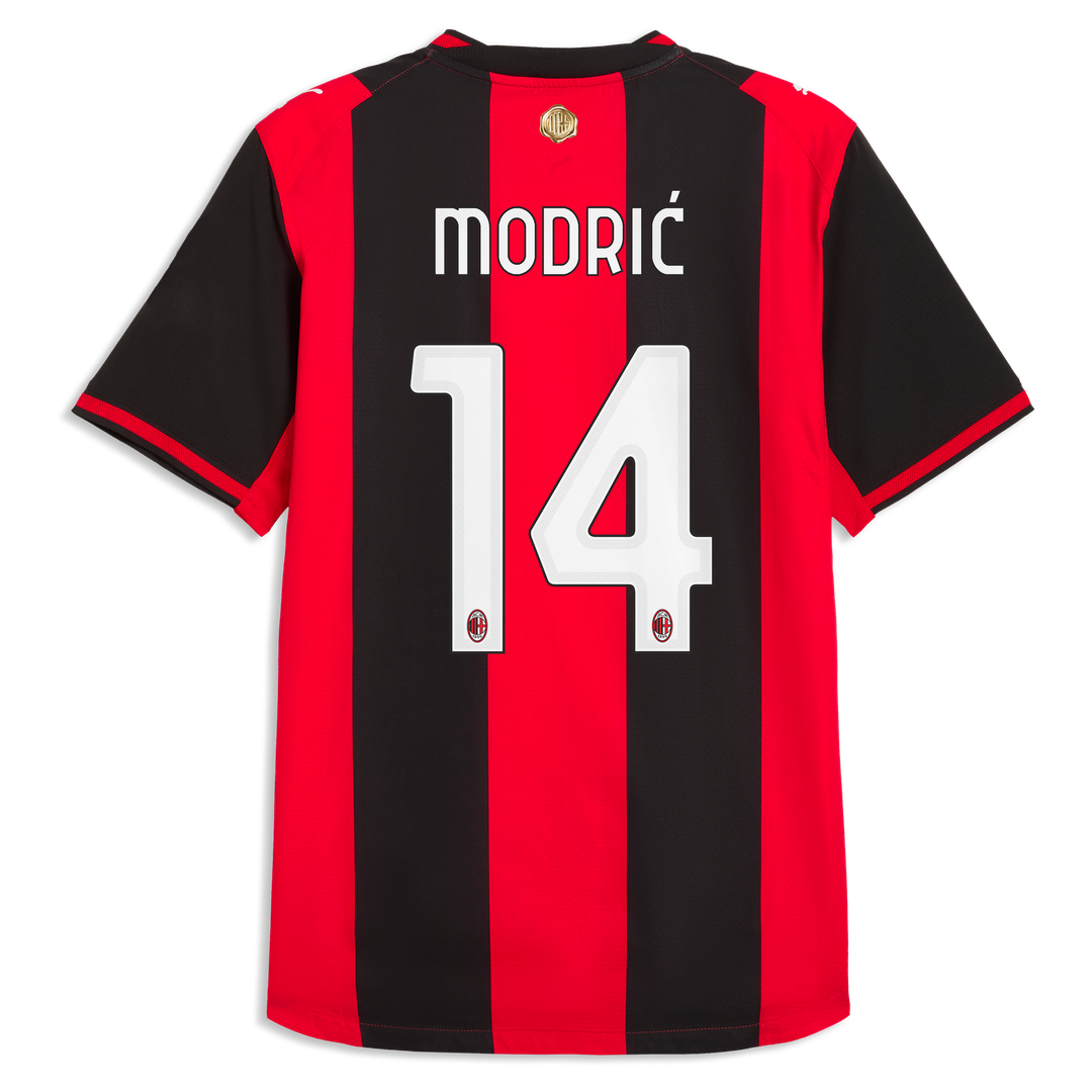 Luka Modrić AC Milan Puma 2026/27 Home On-Field Authentic Jersey - Black/Red