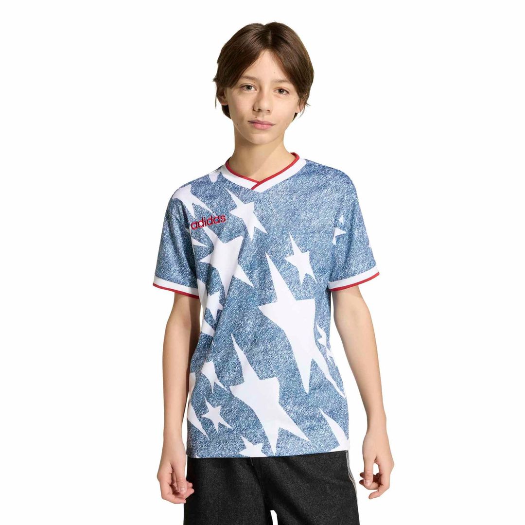 adidas Youth  USA 1994 Denim Graphic Fashion Jersey - Blue