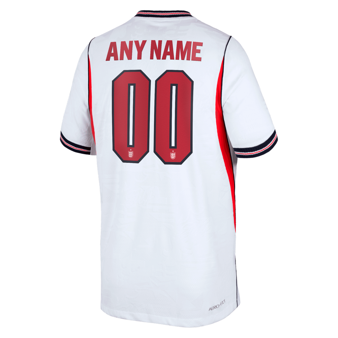 England National Team Nike Youth 2026 Home Match Authentic Custom Jersey - White