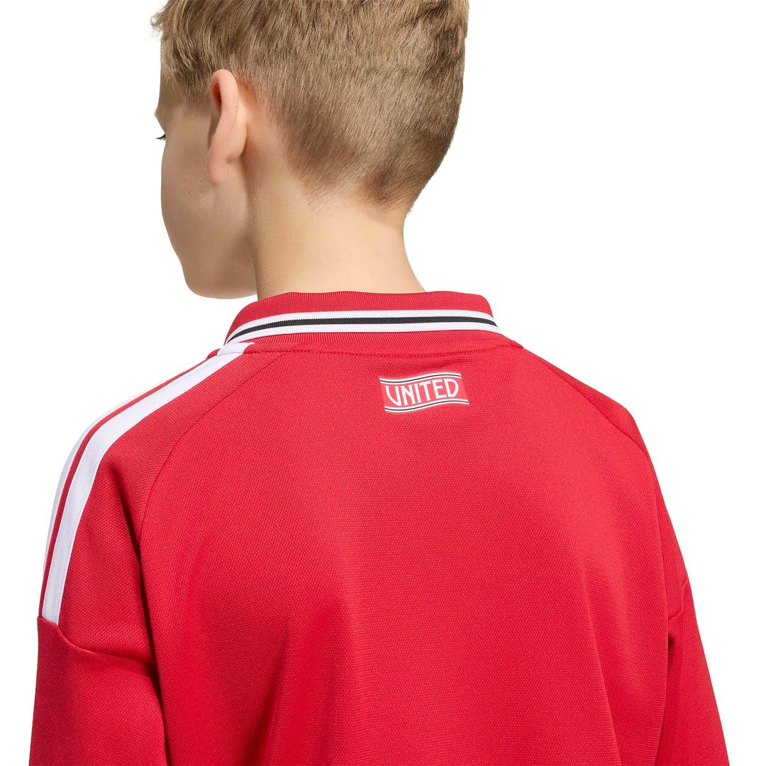 Manchester United adidas Youth 2026/27 Home Replica Long Sleeve Jersey - Red