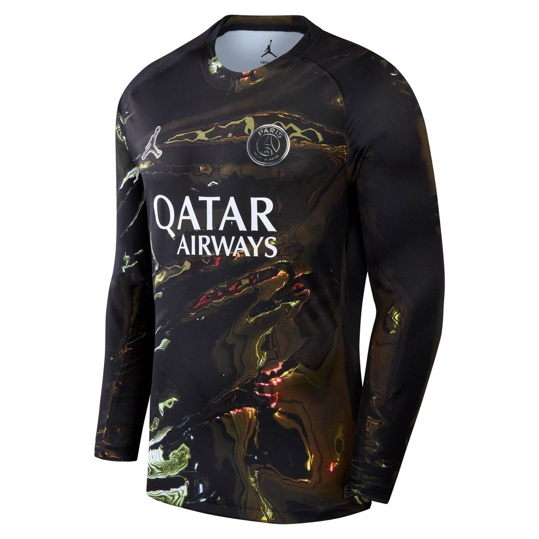 Paris Saint-Germain Jordan Brand 2025/26 Fifth Stadium Replica Long Sleeve Jersey - Black